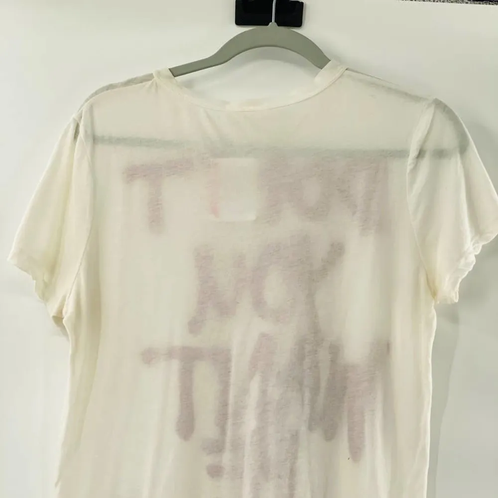 A.L.C. Don't You Want Me Baby? Short Sleeve Cotton Graphic Tee Size Small Womens - Image 10