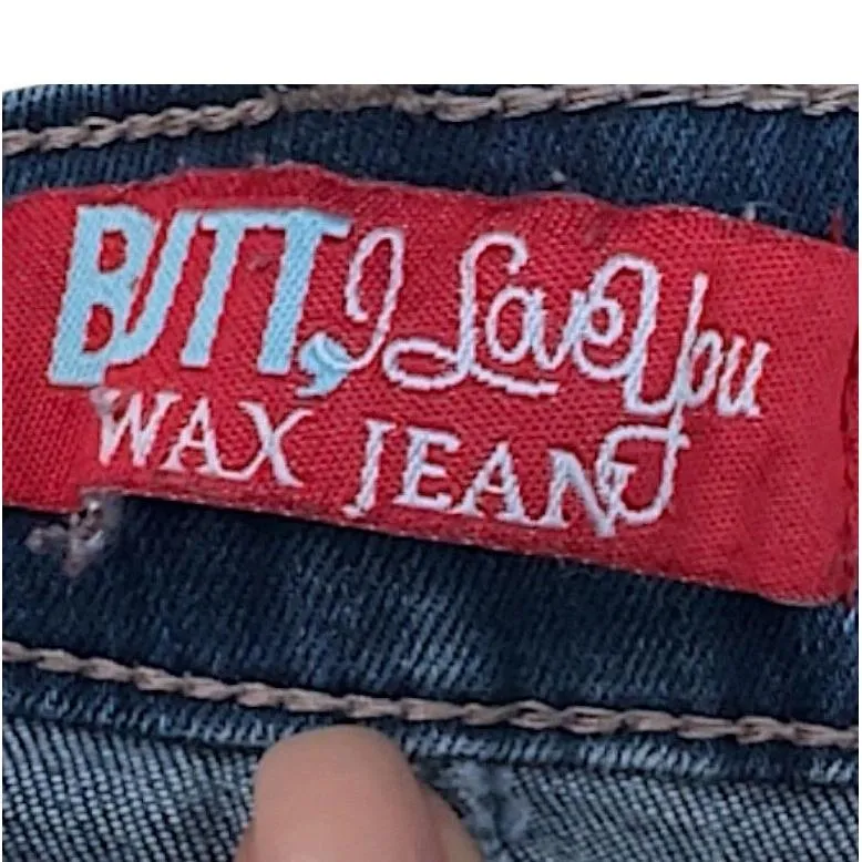 Wax Jean Butt I Love You Women's Blue Distressed Skinny Jeans Size 9 / 29 - Image 4