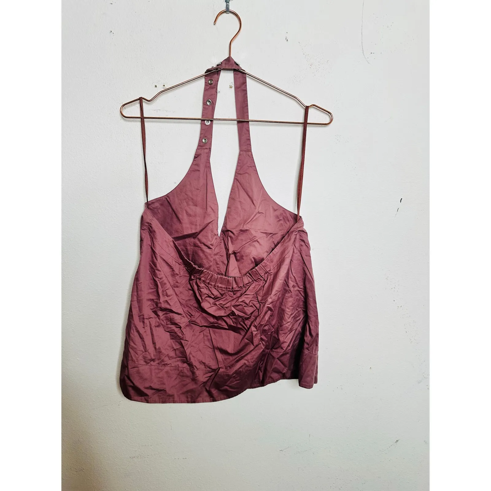 TIBI Purple Pink Dusty Hue Halter Neckline Snap Closure Halter Top size 8 - Image 4