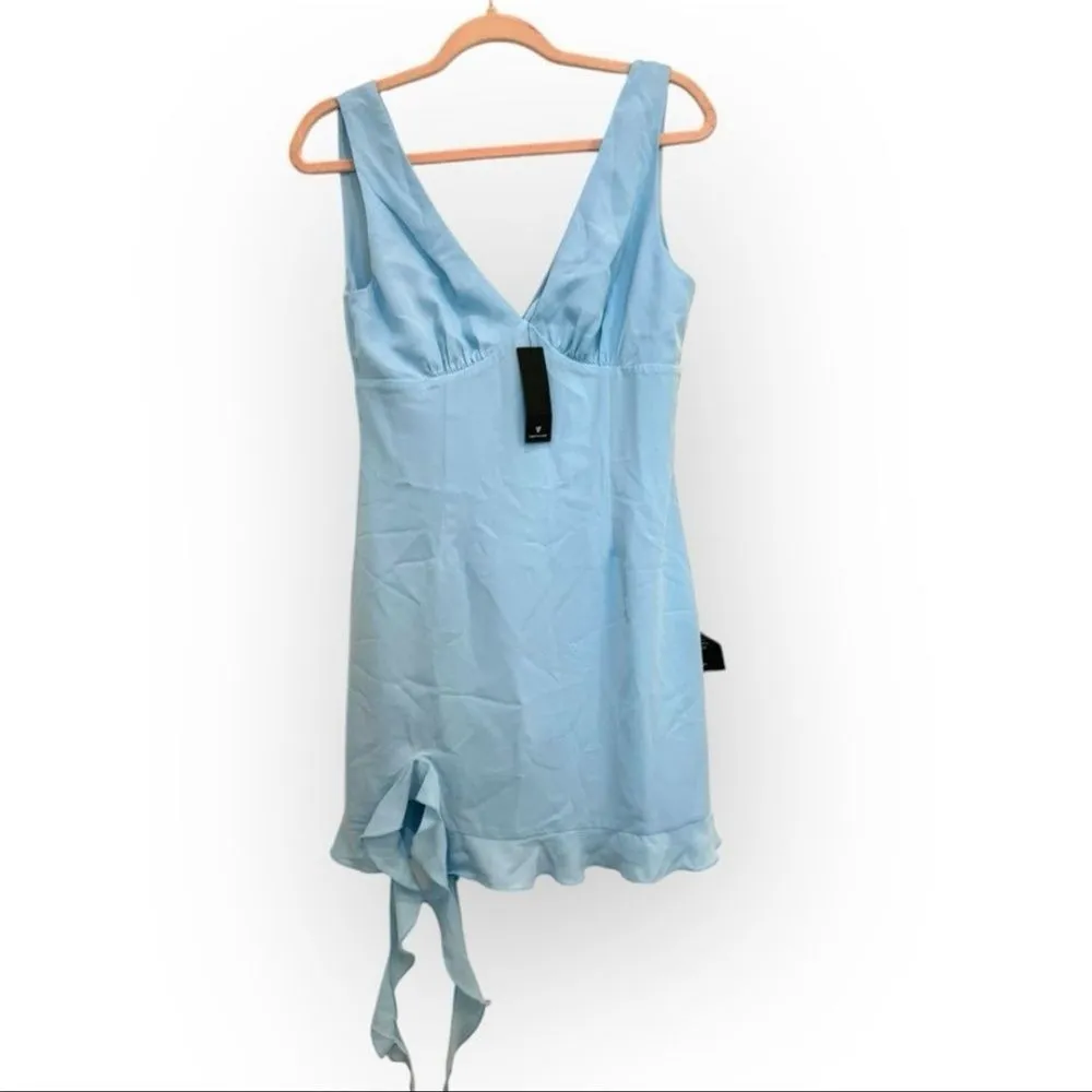 Lulus Darling Choice Light Blue Sleeveless Ruffled Mini Dress
Size Medium | NWT - Image 4