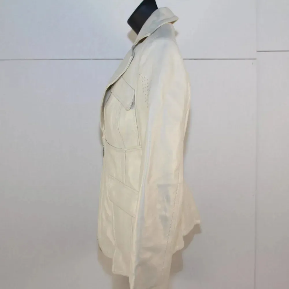 bebe ladies leather jacket size M - Image 7