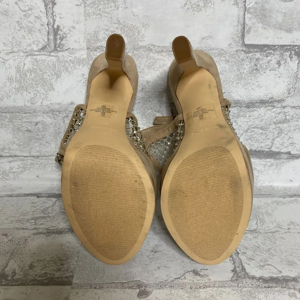 EUC Nine West Womens Wohmah Peep Toe Platform Sandal Sz 6M - Image 7