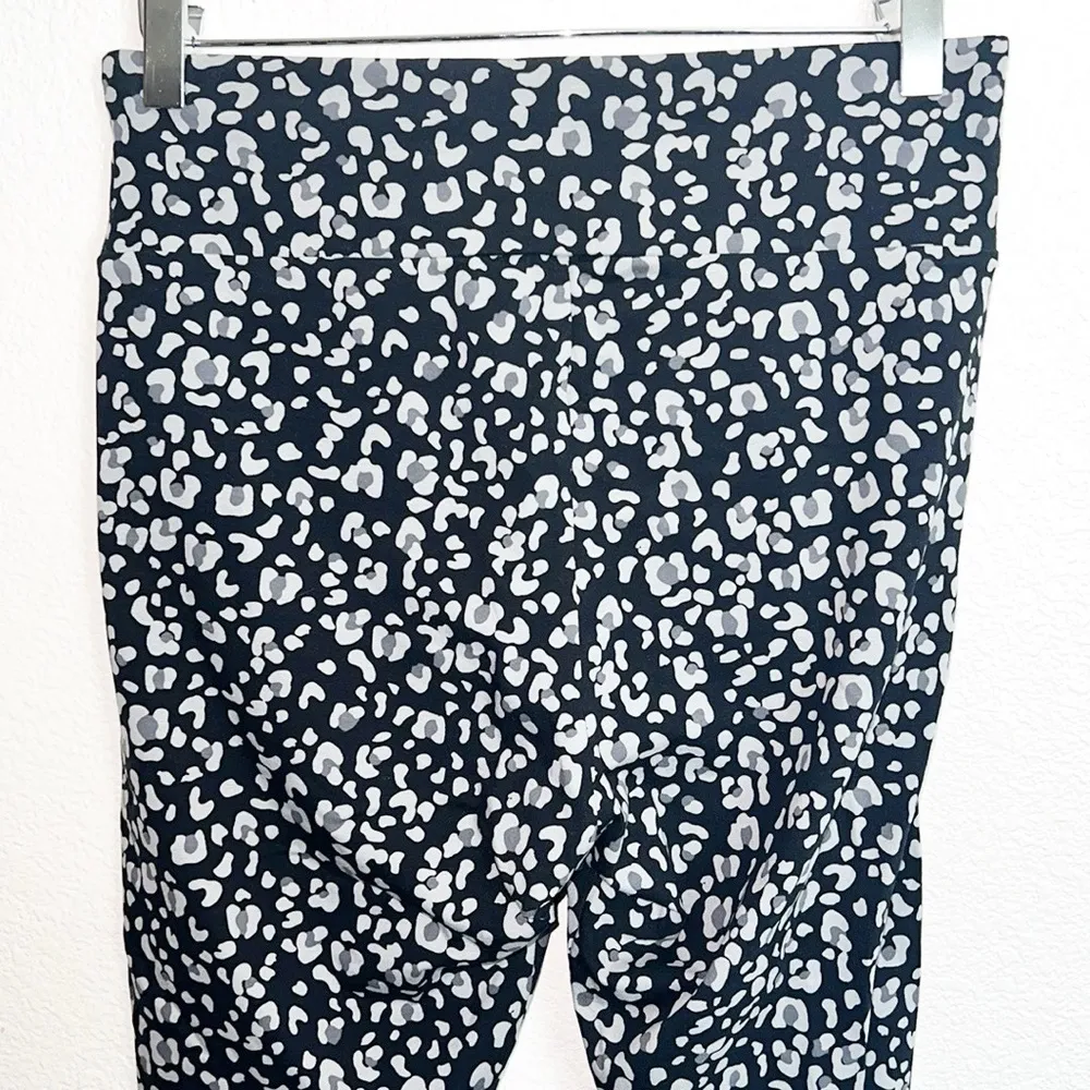 Puma Cotton Leopard Print High Waist Logo Black Gray And Gold Leggings - Image 5