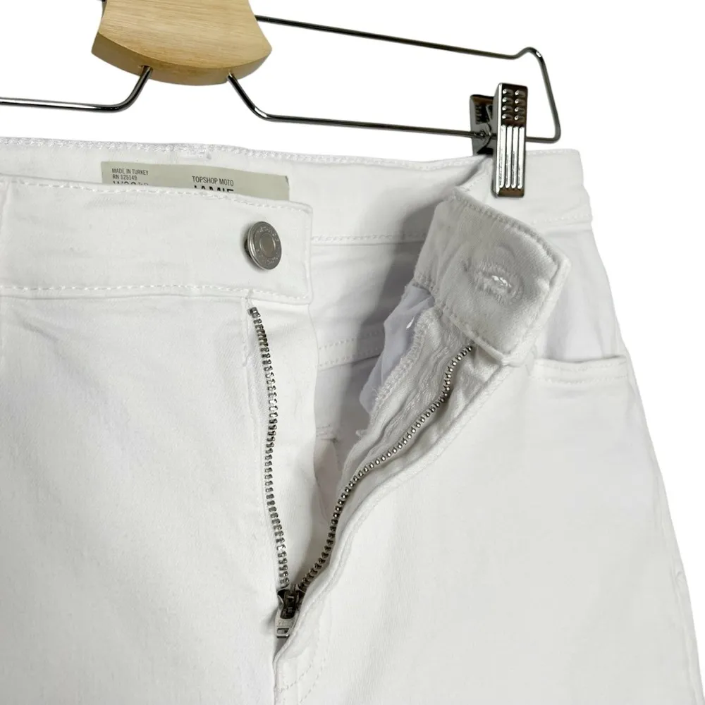 Topshop Moto White Jamie Skinny Leg Stretch Denim Jeans - Image 7