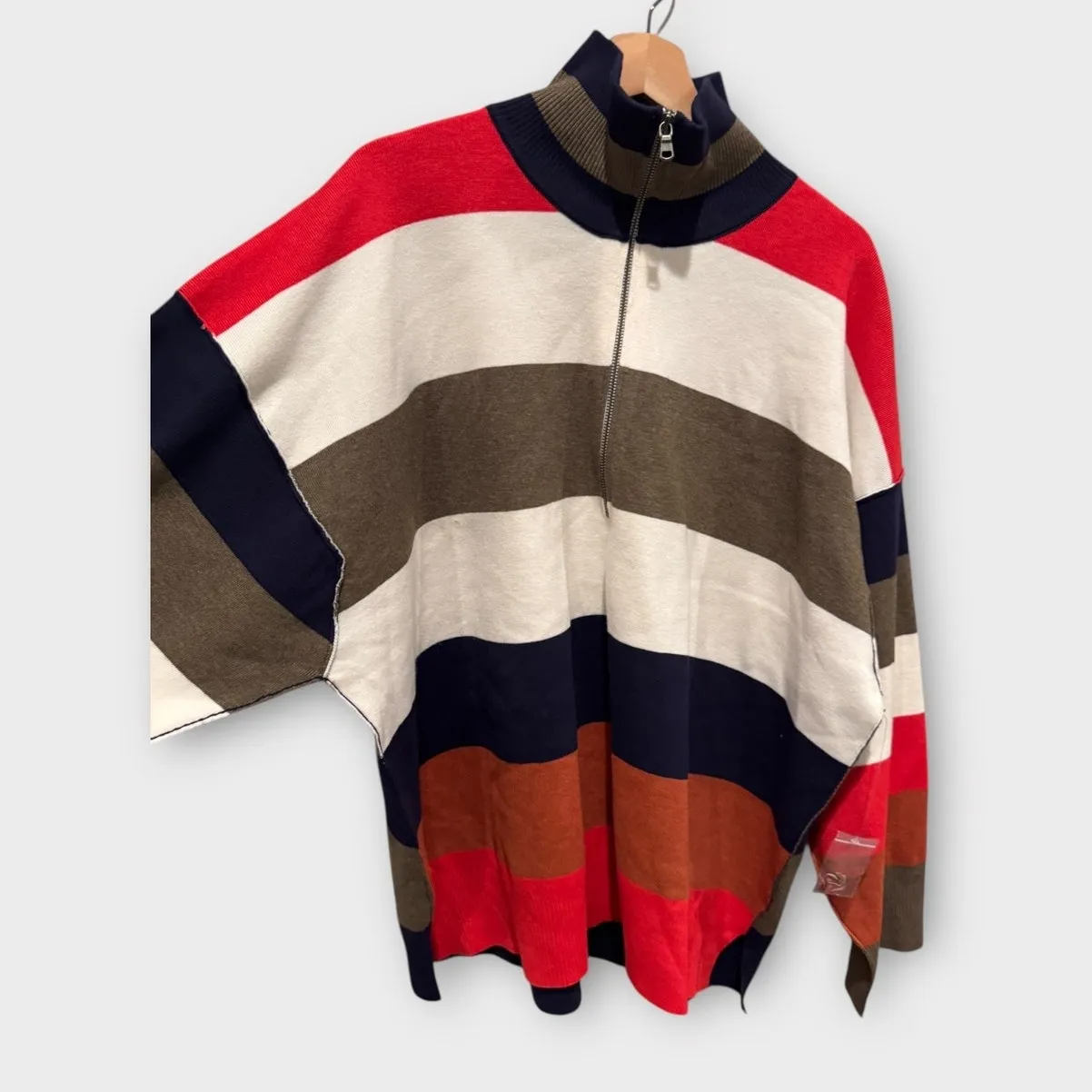 Free People Coastal Stripe Pullover Size Medium - Image 7