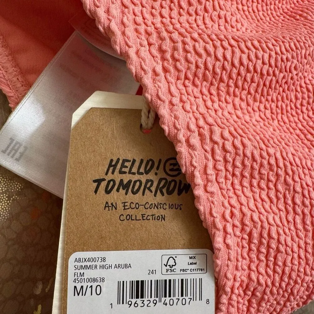 Billabong Summer High High Leg Bikini Bottom Pink Aruba Medium NWT - Image 3