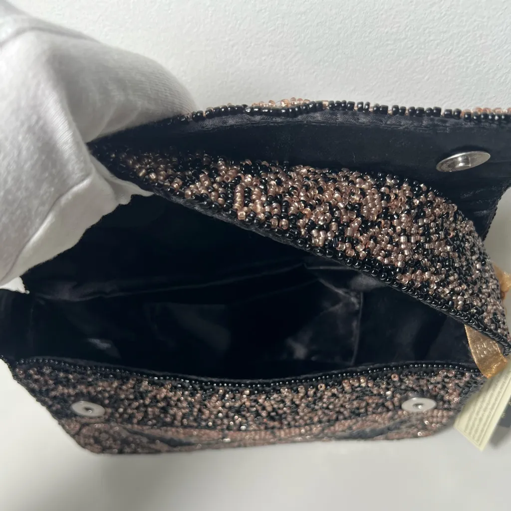 Handcrafted in India Bat Spiderweb Beaded Halloween Shoulder Bag Purse Handbag - Image 11