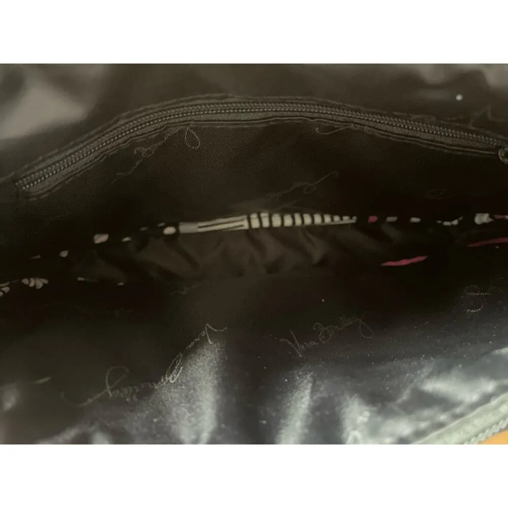 NWOT Vera Bradley Adjustable Crossbody in Northern Stripes Black White Pink - Image 9