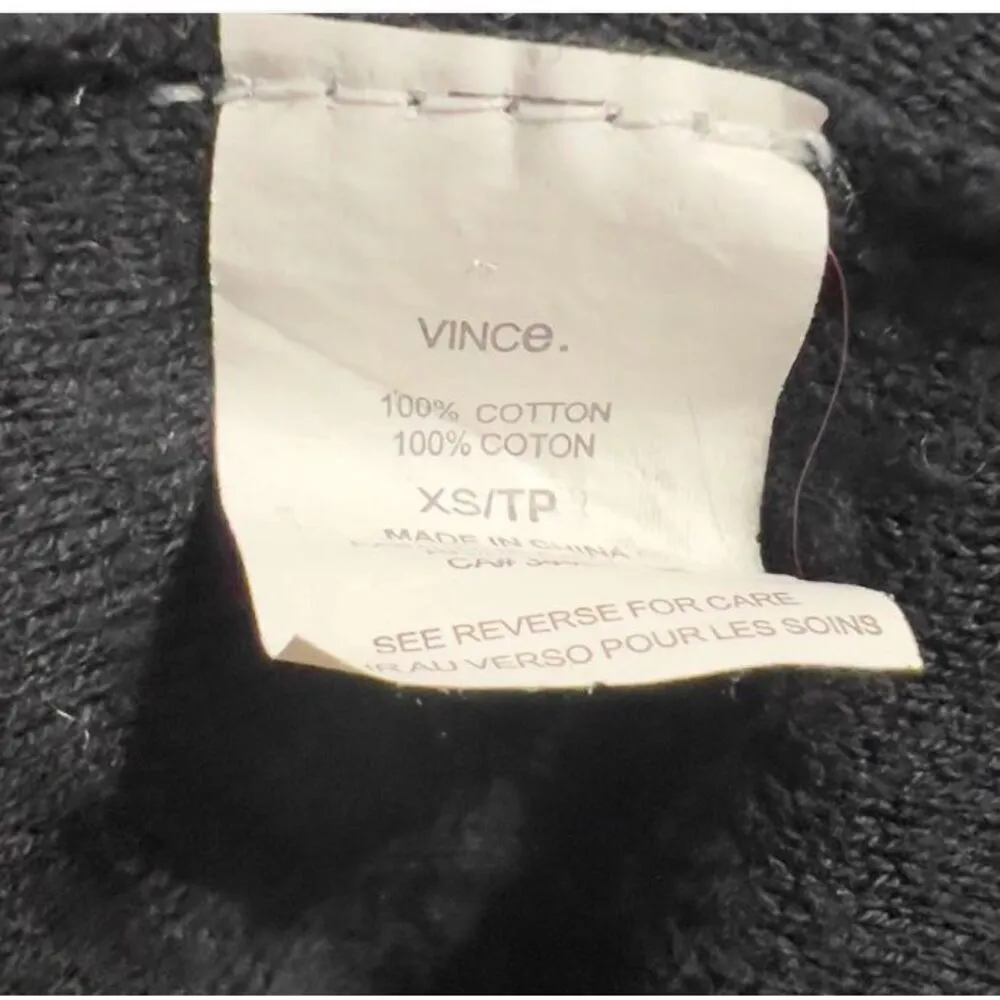 Vince Colorblock Lightweight Boatneck Cotton Knit Pullover Size XS Taupe Black‎ - Image 4