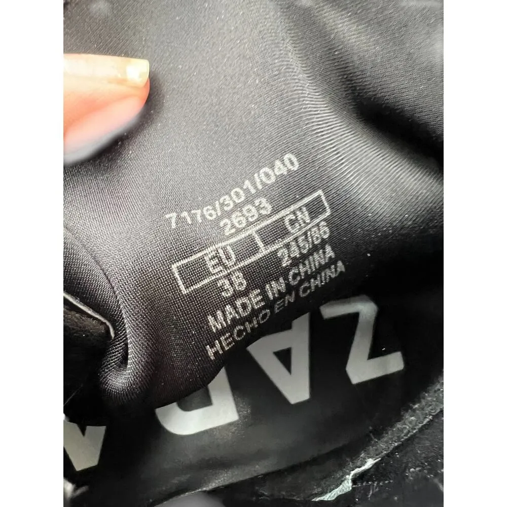 New ZARA | 38/ 8 | NEOPRENE EFFECT CHELSEA BOOTS Lug Sole Ankle Women's Black - Image 5