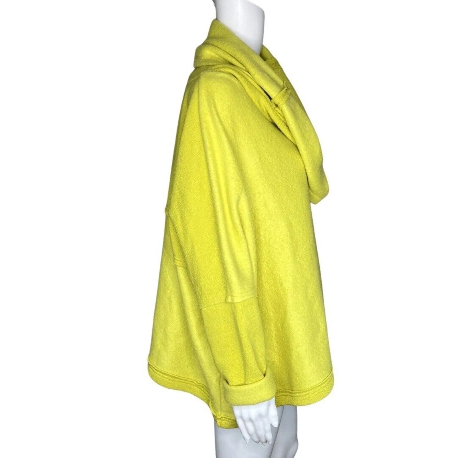 Free People Sweater‎ Womens XS Chartreuse Huntington Oversized Comfy Lagenlook - Image 2