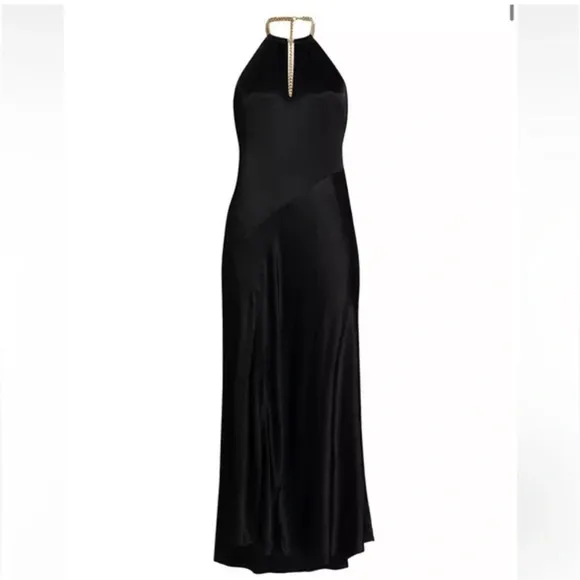 ASTR the label NWT black kazia halter maxi dress M‎ - Image 3