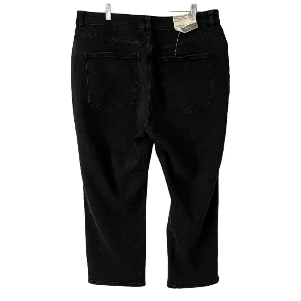 NWT DL1961 Patti Straight High Rise Vintage Ankle Jeans In Nightshade Black 18W - Image 6