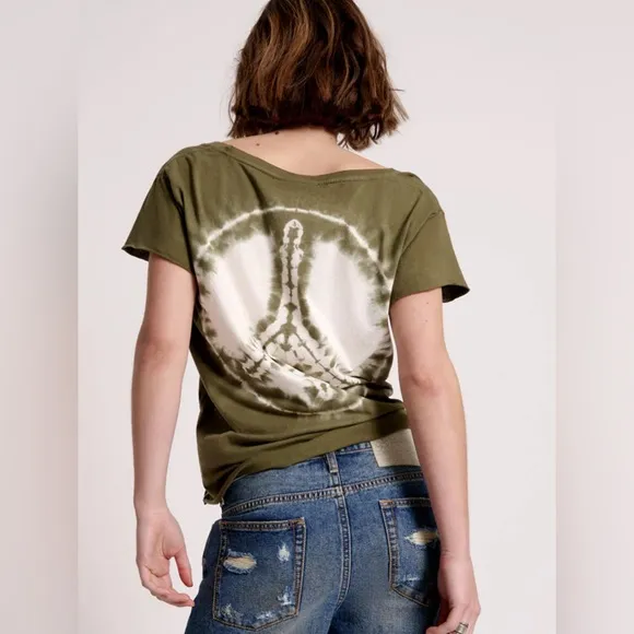 NWT  Organic Peace Tee- Khaki - Image 2