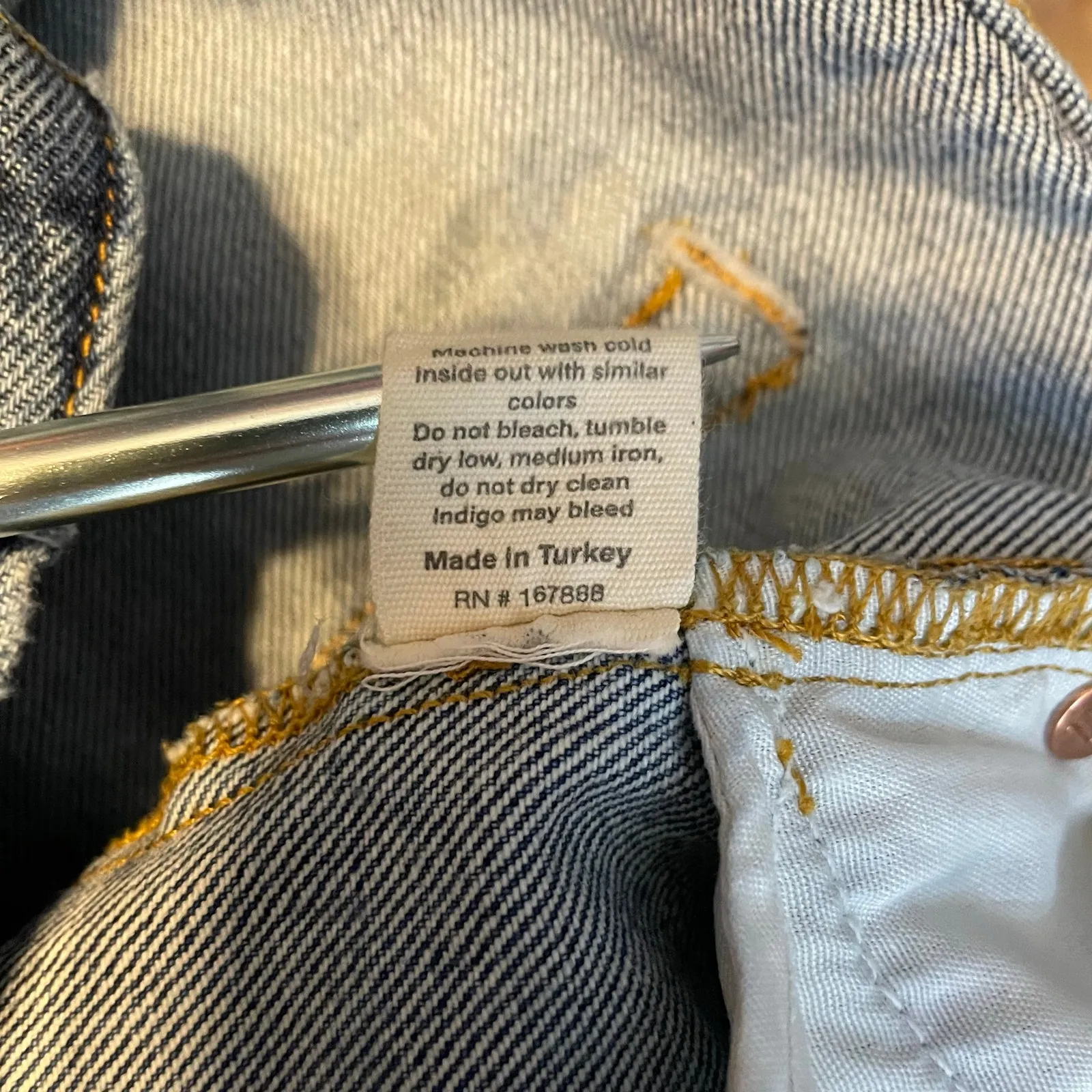 Mille Ashton High Rise Wide Leg Flare Bell Jeans Rigid Cotton denim Womens 33 Blue - Image 15