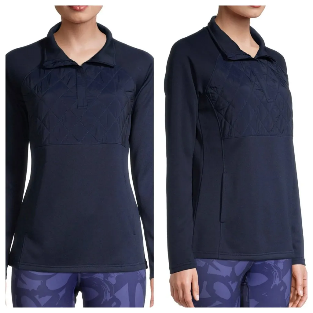 Avia Women's Active Workout Moisture Wicking Quilted 1/4 Zip Pullover SZ Small - Image 2