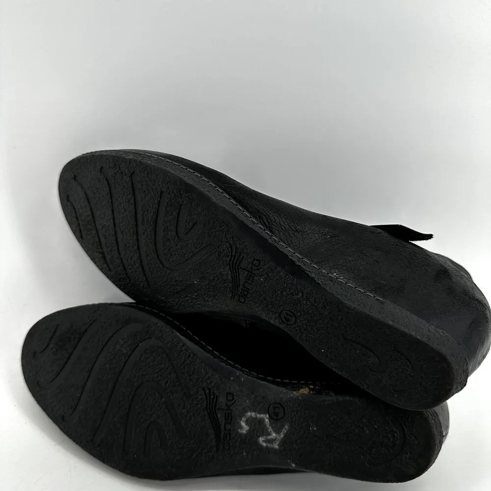 Dansko Lanie Mary Jane Wedge Burnished Nubuck Leather Memory Foam Black 10.5 - Image 7