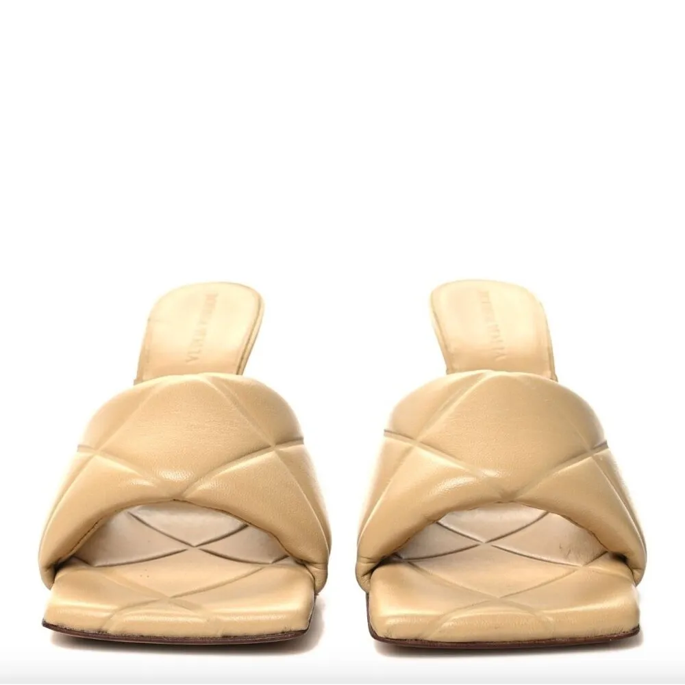 Bottega Veneta Rubber Lido Mule Sandals Cane Sugar Womens Size 36 6 - Image 2