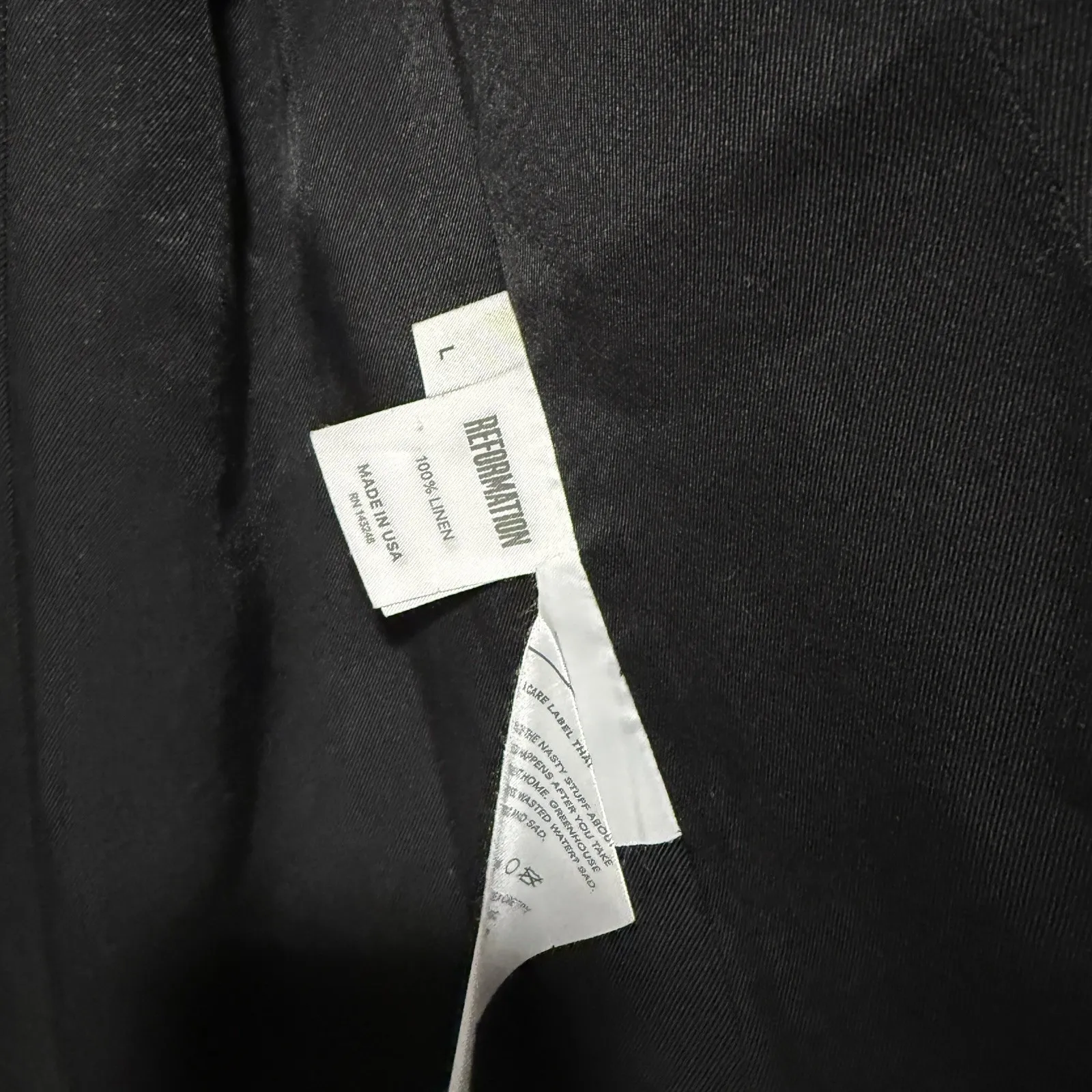 Reformation Houndstooth Linen Oversized One Button Blazer Size Large - Image 2