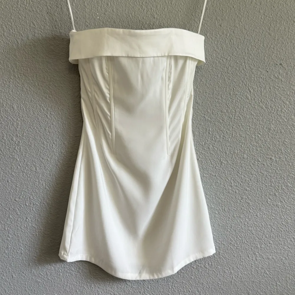 With Jean Chloe White Corset Mini Dress Size XS‎ White - Image 2