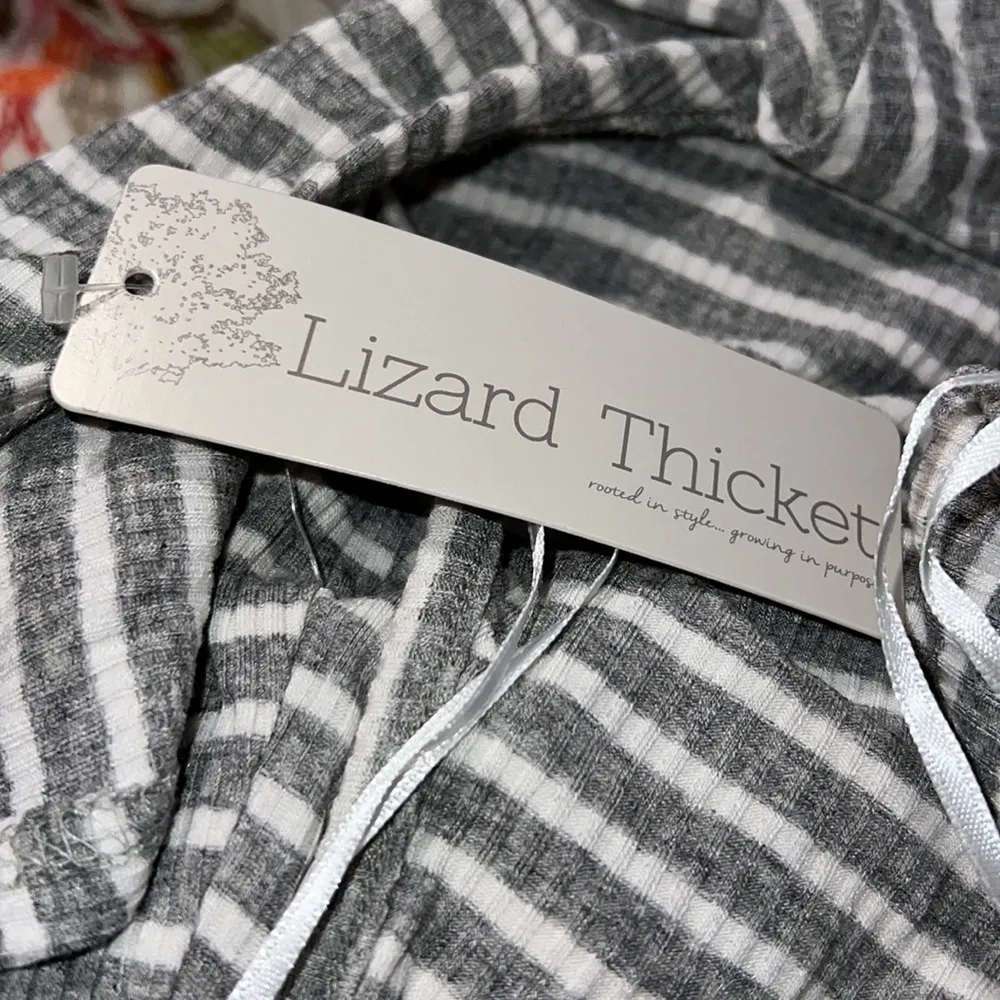 Lizard Thicket Magnolia South size small off shoulder dress striped embroidered - Image 3