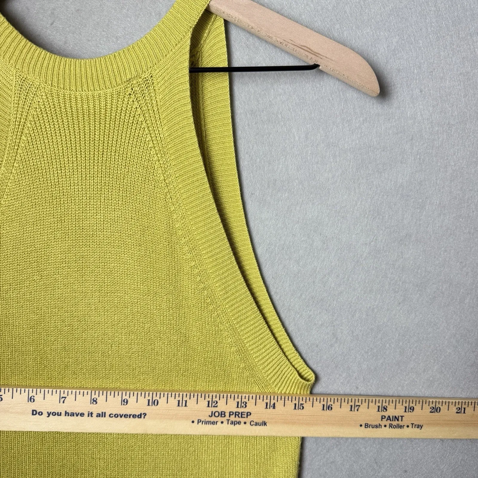 Contemporaine Green High Neck Sweater Tank Top Women’s Petite Size S - Image 7