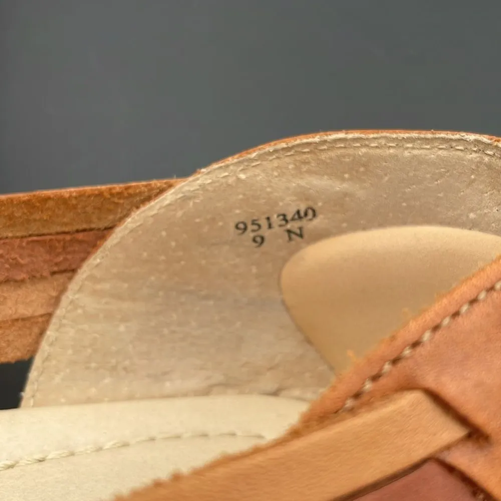 Softspots Women’s Trinidad‎ Woven Leather Huarache Sandal Cushion Insole Size 9N Tan - Image 8