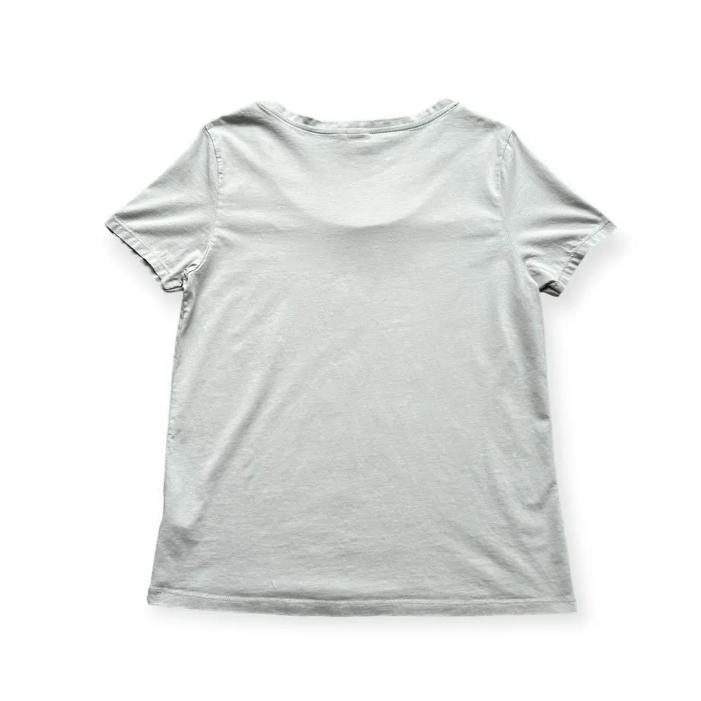 🔃Asos Gray Scoop Cut Neckline Cotton Short Sleeve Tee Shirt - Image 2