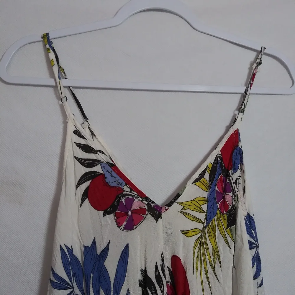 Goa by Japna Beachwear Floral Print Asymmetrical Cover Up Beach Dress Size Small - Image 6