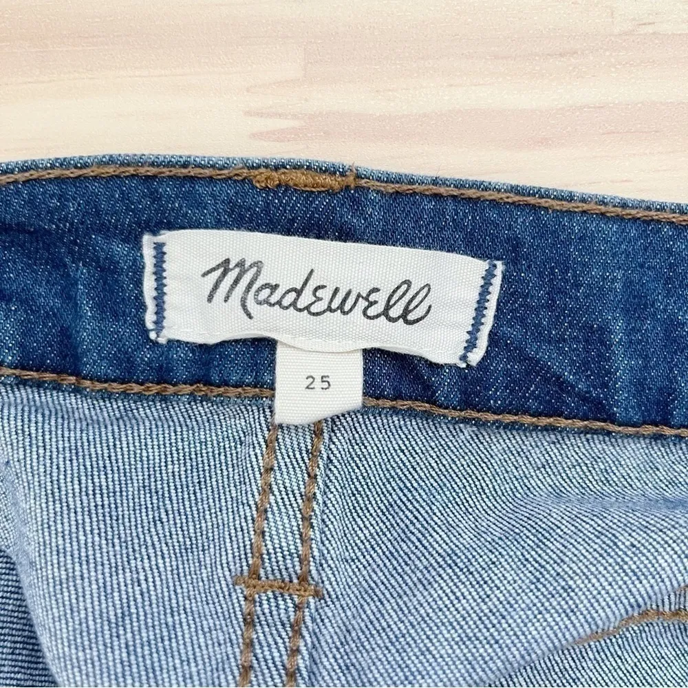 Madewell Button Front Stretch Denim Straight Mini Skirt in Arroyo Wash, Sz 25 XS - Image 5