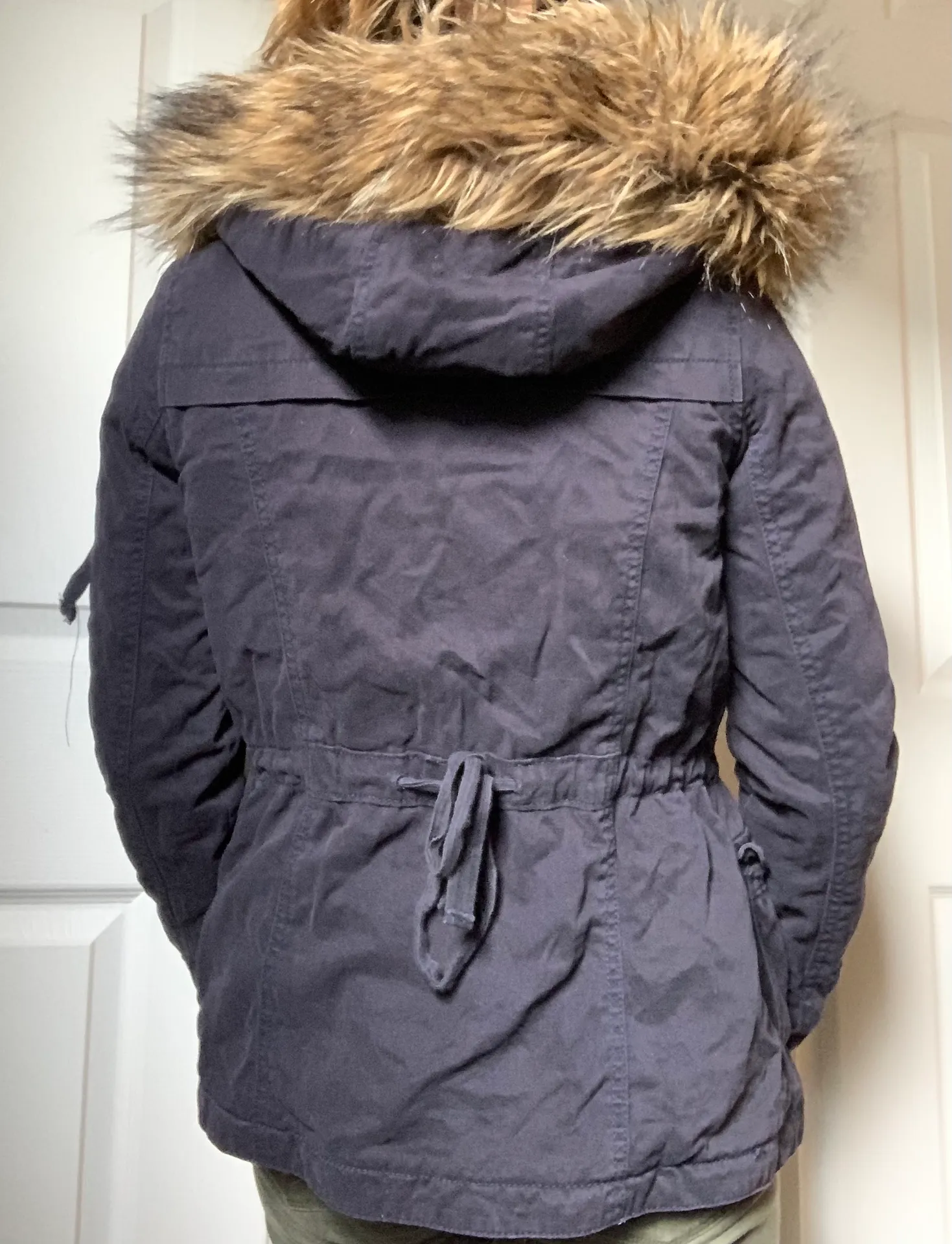 Hollister Navy Utility Parka Coat - Image 3
