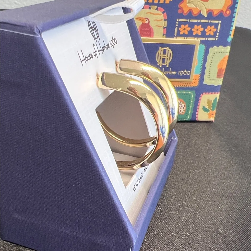 House of Harlow 1960 | Gold Tone Hoop Earrings ✨ - Image 4