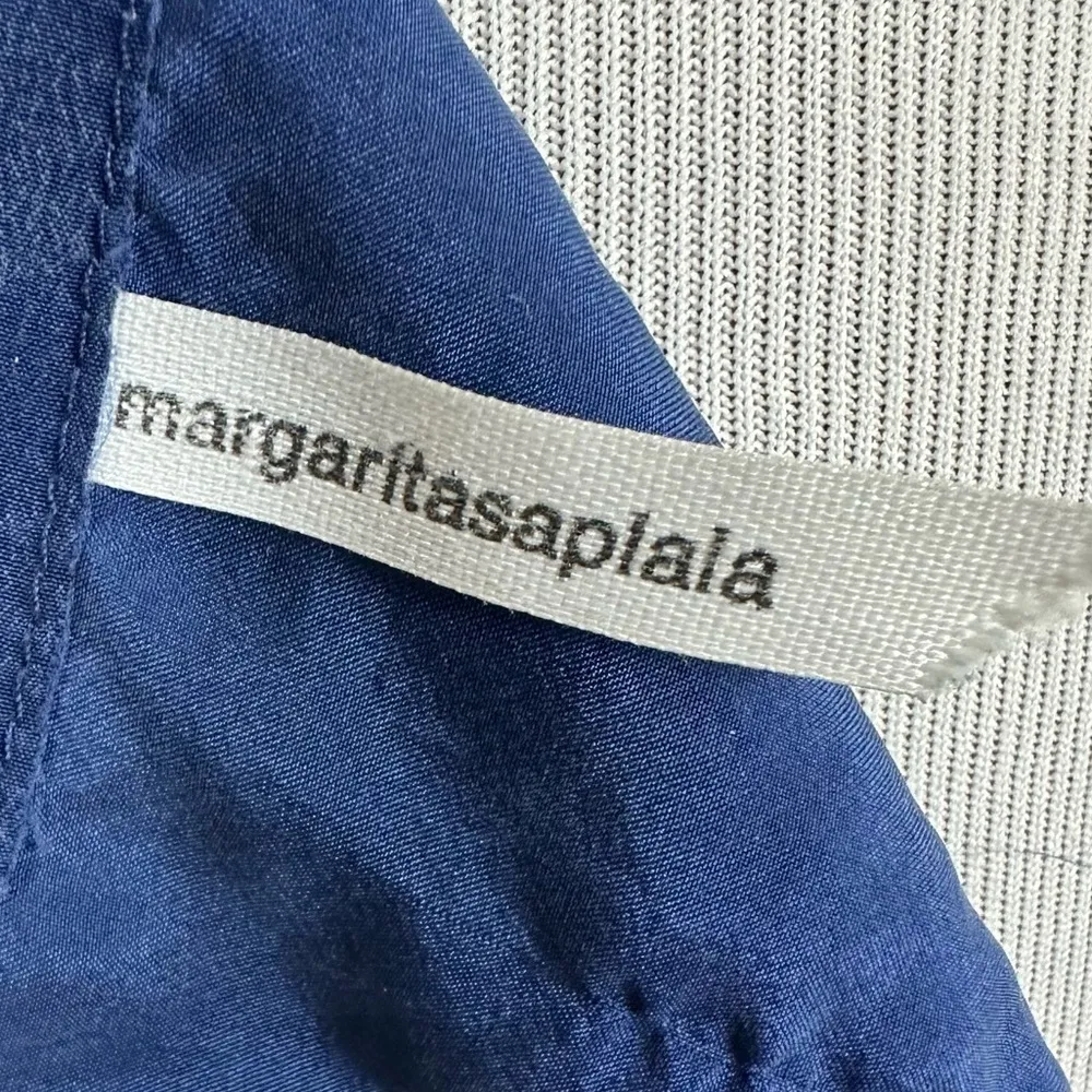 MARGARITA SAPLALA Blue Silk Top - Image 7