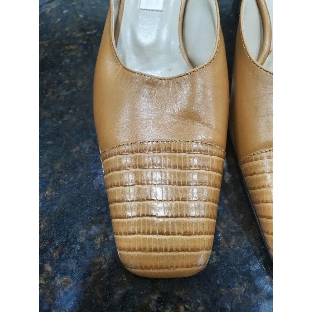 Talbots Brown Women's Leather Upper Slip On Heeled Closed Toe Shoes Size US 8 M - Image 5