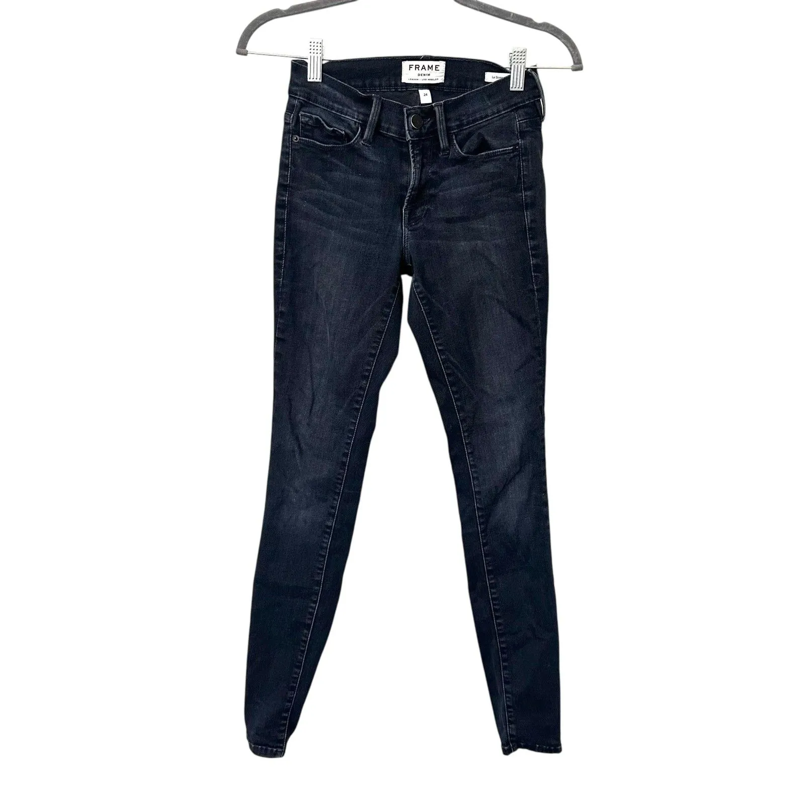FRAME Le Skinny De Jeanne‎ Manor Avenue Dark Wash Denim Sz 24 - Image 2