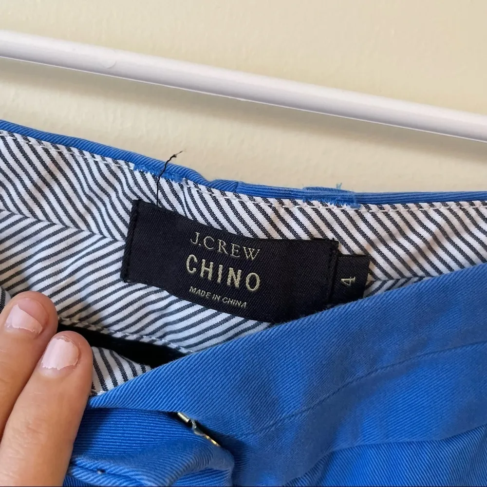 J. Crew Chino bright blue shorts pockets casual comfortable women’s 4 cotton - Image 4