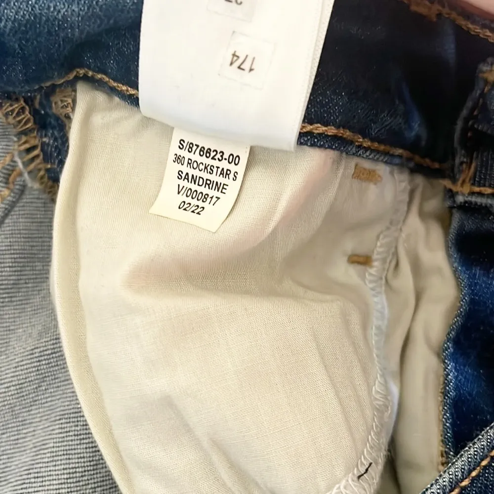 Old Navy Extra High Rise Patchwork Rockstar Sandrine Super Skinny Jeans - Image 9