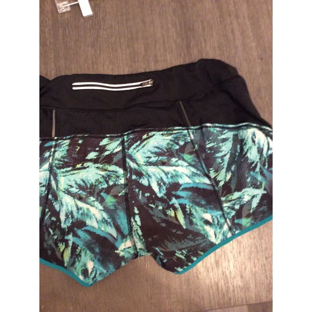 Athleta Medium M Print Racer Short Workout lined Tropical - Image 3