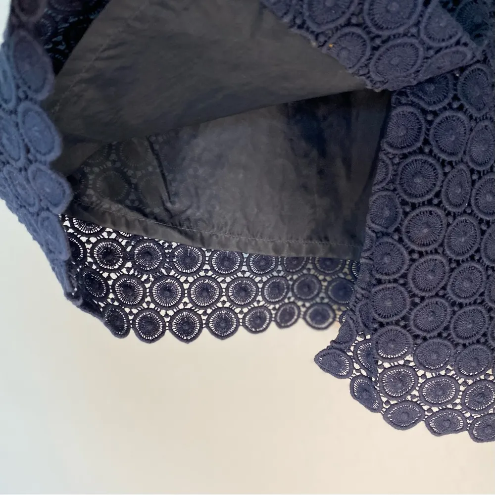 Cynthia Rowley Navy Blue Eyelet Pencil skirt sz 4 - Image 6