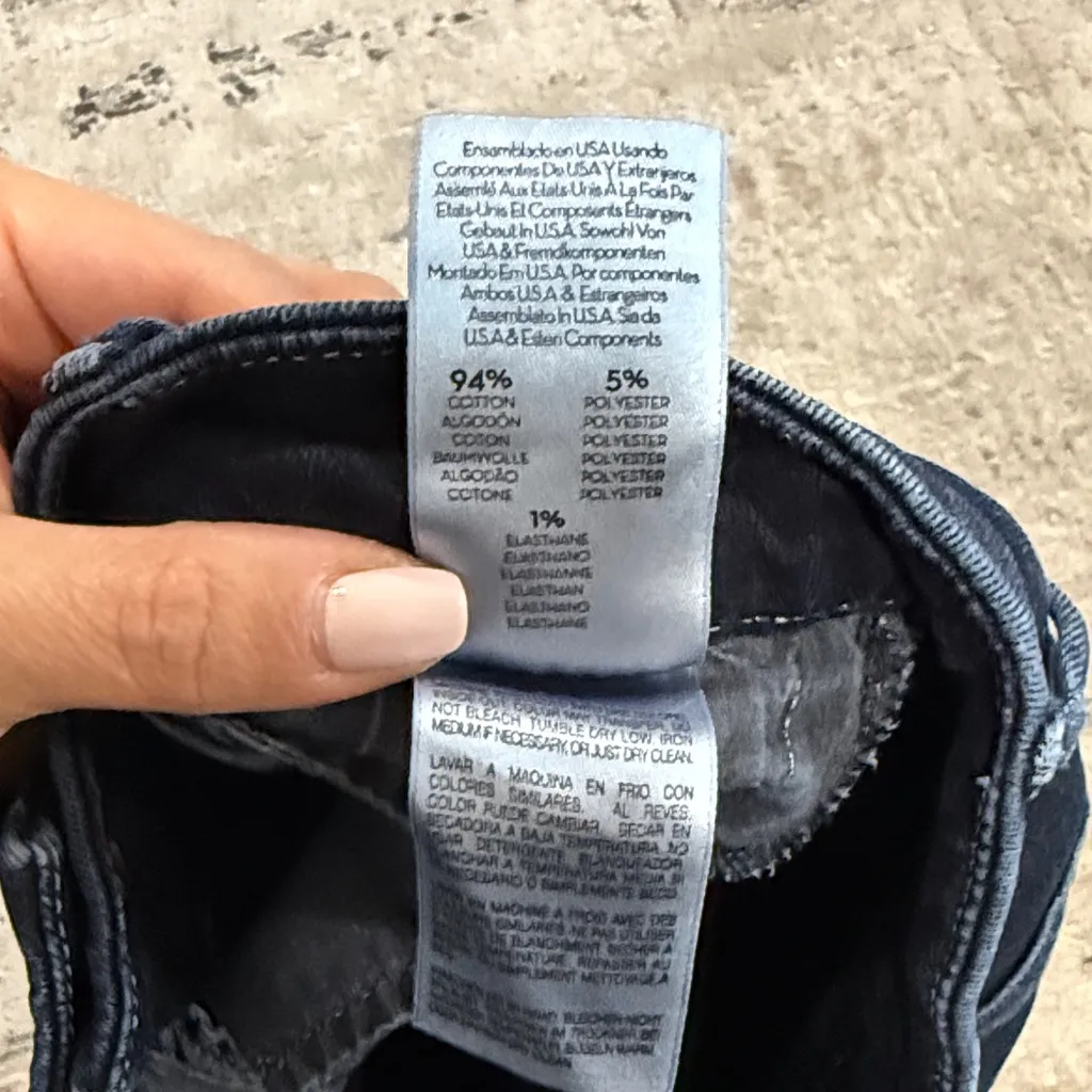 MOTHER High waisted looker ankle fray last call Skinny Jeans Blue Size 27 - Image 9