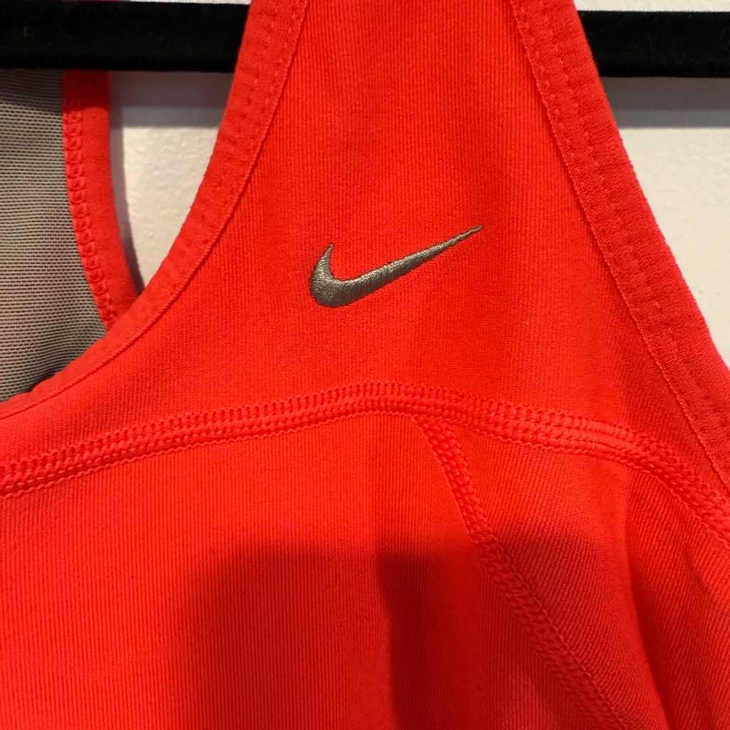 Pink reddish orange Nike pro sports bra - Image 2
