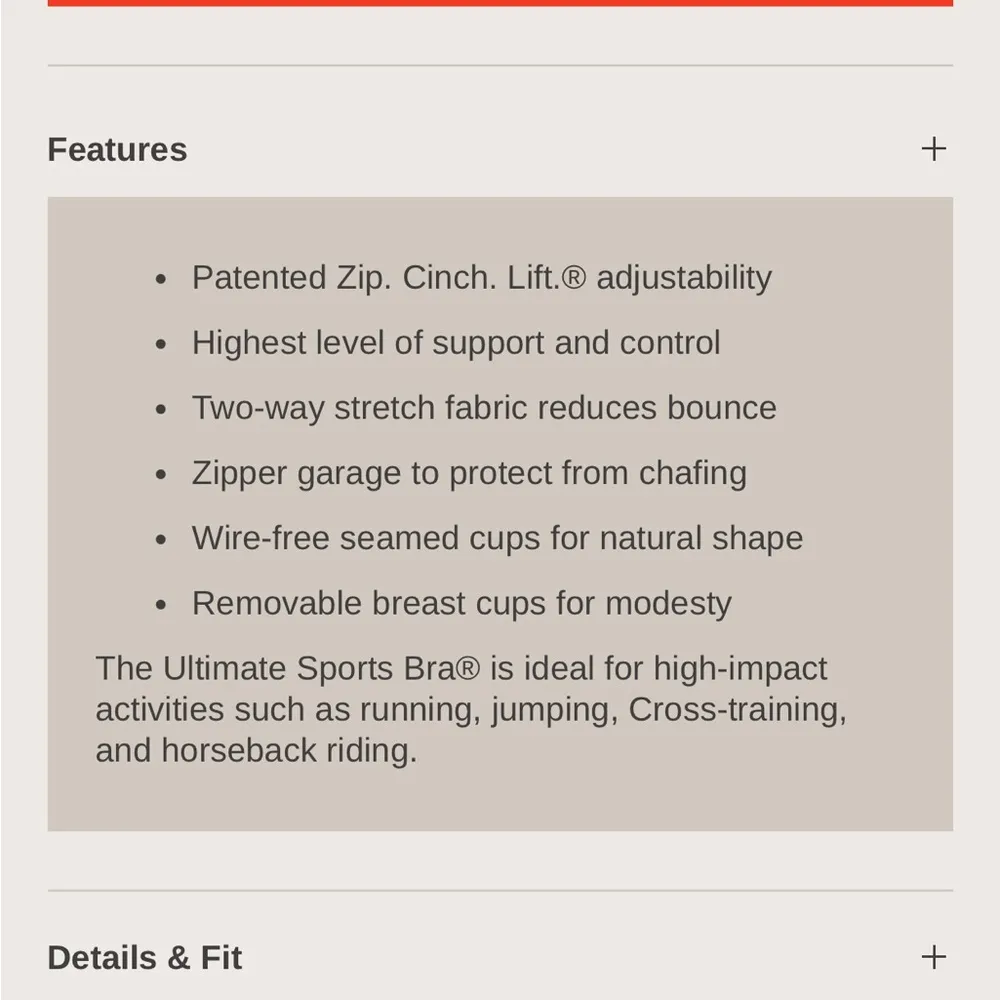 High impact Ultimate sandstorm nude sports bra, size 5Luxe - Image 10