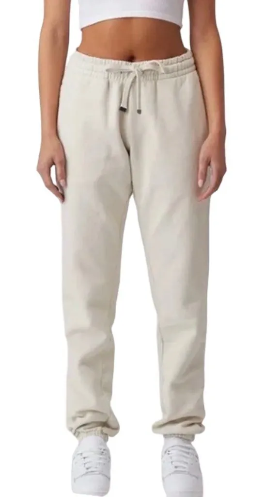 Talentless Cream Sweatpants Drawstring Waist 100% Cotton Size Small Women's - Image 1