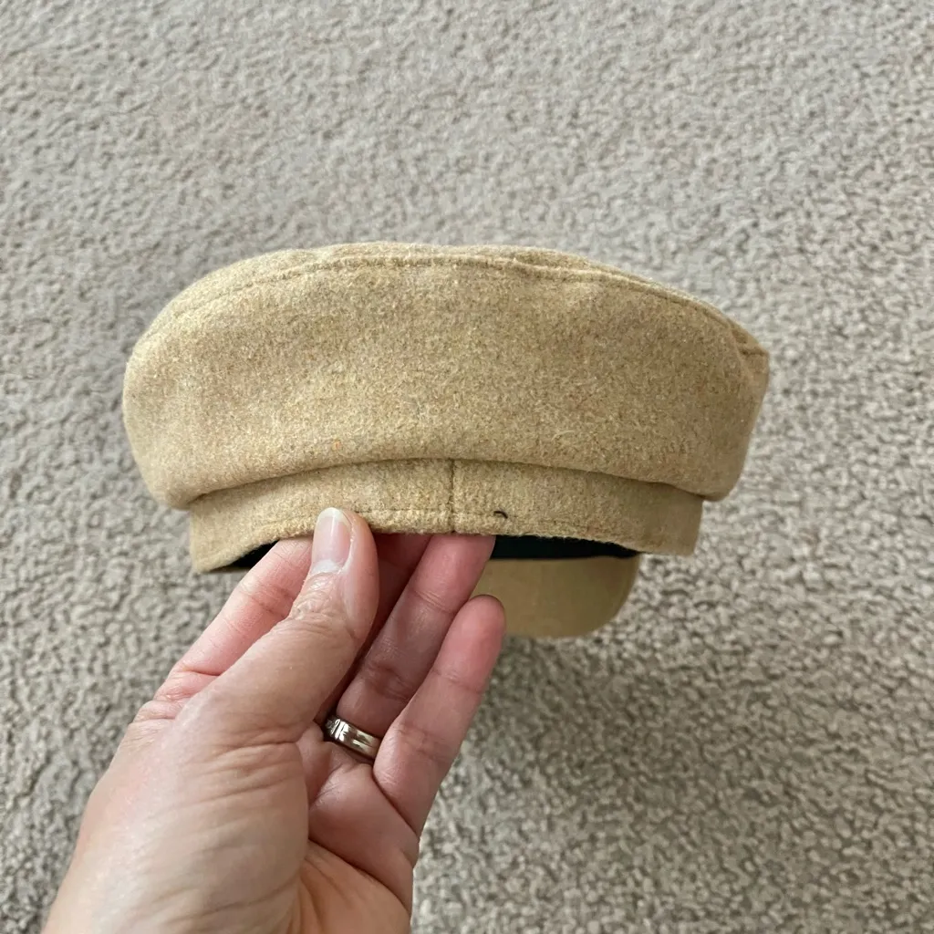 PRIMARK Vintage Vibes Women's Baker Boy Wool Brown/Beige Hat - Image 5