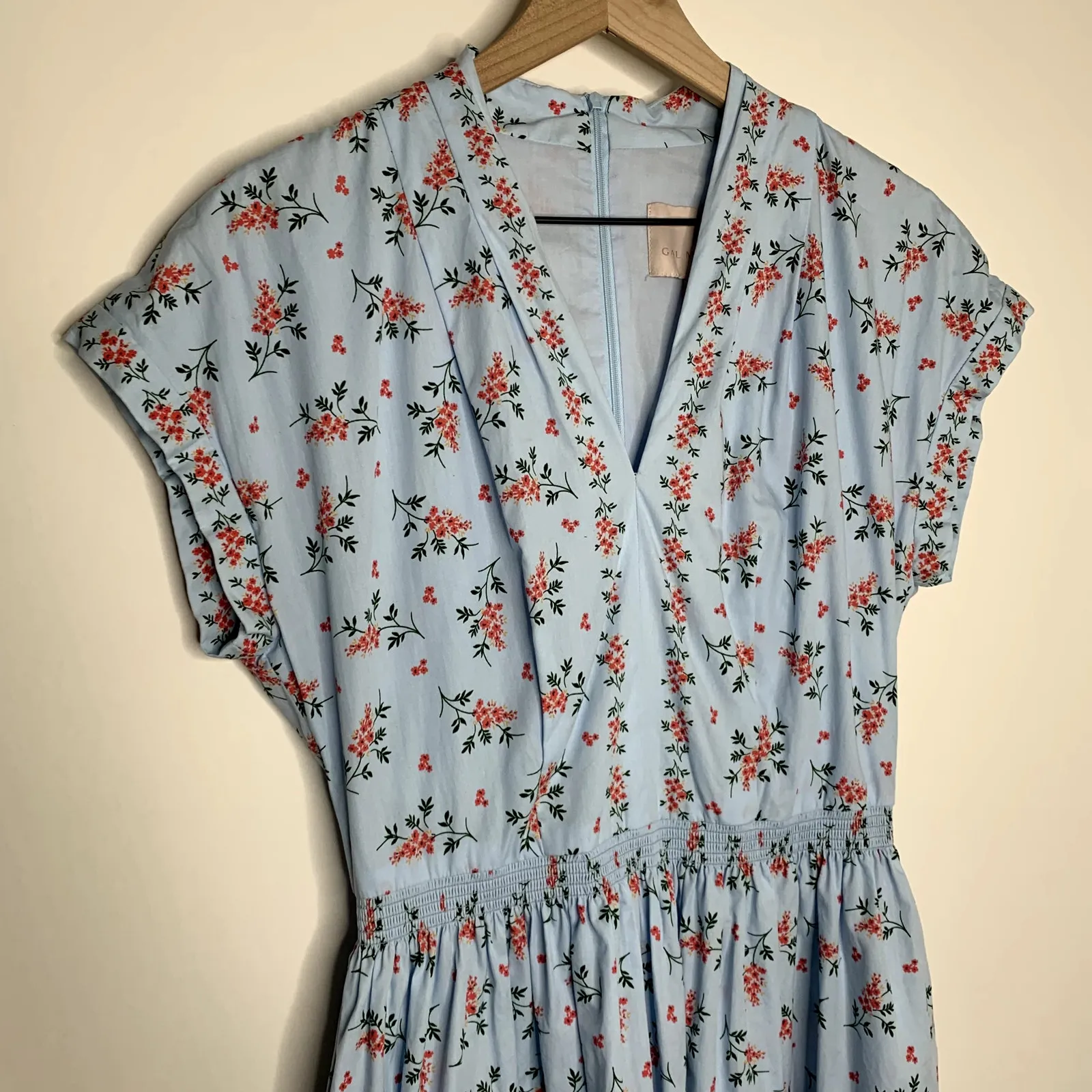 Gal Meets Glam Blue Cecily Floral Mini Dress Womens US 8 - Image 6