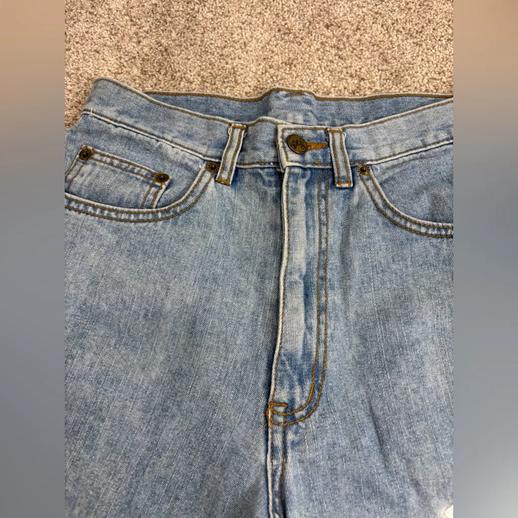 VINTAGE Mickey Inc Jean Shorts High Rise High Waist Disney 90s Small Cuffed - Image 9