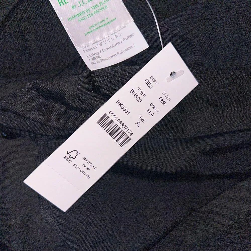 New NWT J. Crew Black Beaded Cheeky Side Tie Bikini Swim Bathing Suit Bottom XL - Image 6