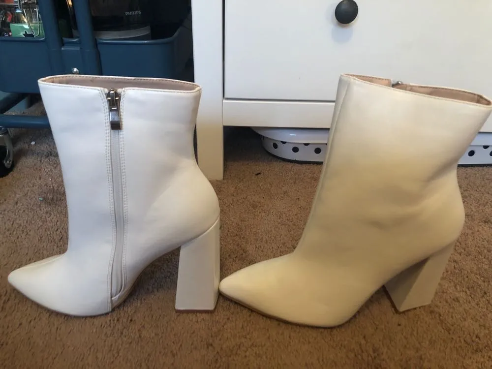 Boohoo White Booties - Image 3
