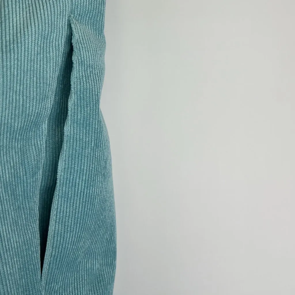 Alfred Dunner Sz 14 Short Classic Fit Pistachio Teal Blue Corduroy Pull On Pants - Image 6