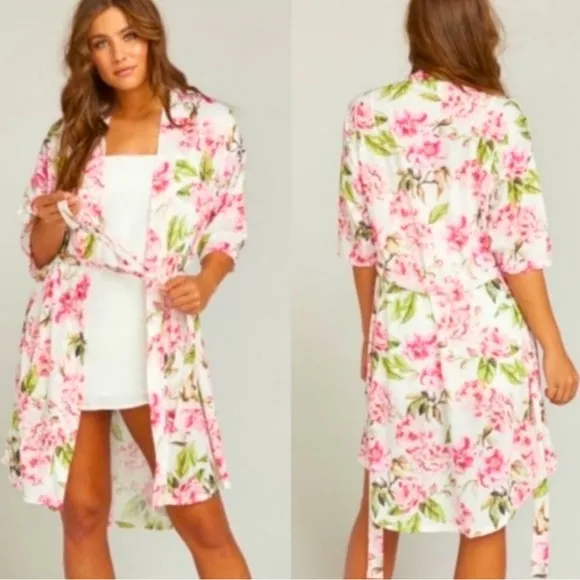 Show Me Your Mumu Floral Brie Robe, Garden of Blooms with belt, one size - Image 2